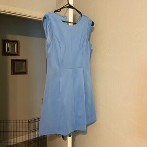 Vince Camuto Sky Blue Sleeveless Fit-and-Flare Dress